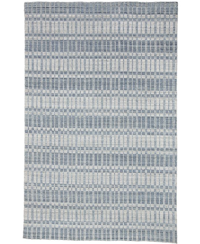 Simply Woven Analia R6385 Blue 3'6" x 5'6" Area Rug