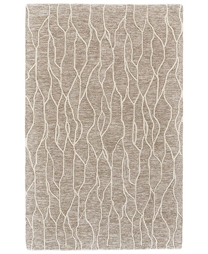 Simply Woven Alaina R8734 Ivory 5' x 8' Area Rug