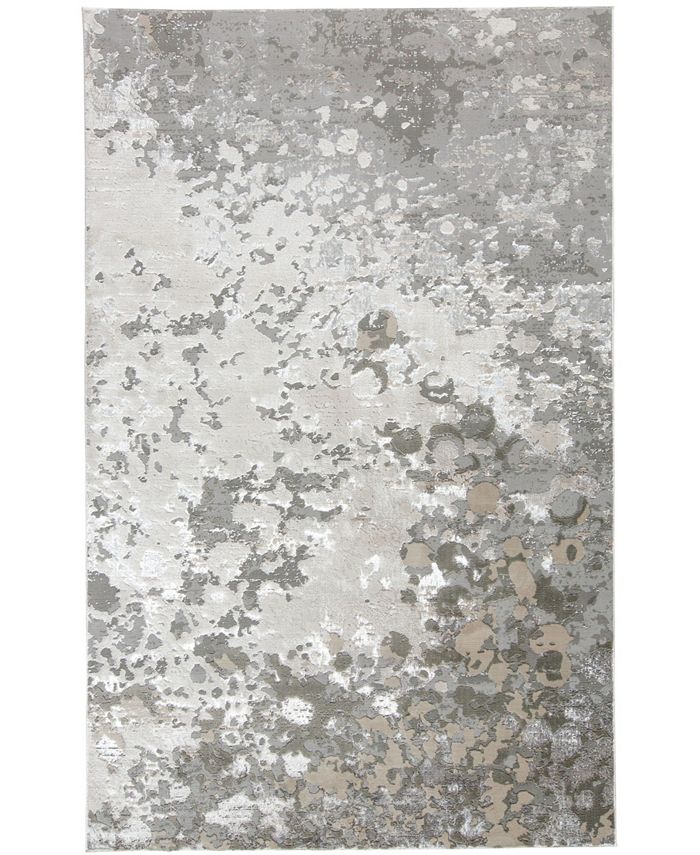 Simply Woven Hadlee R3336 Silver 5' x 8' Area Rug