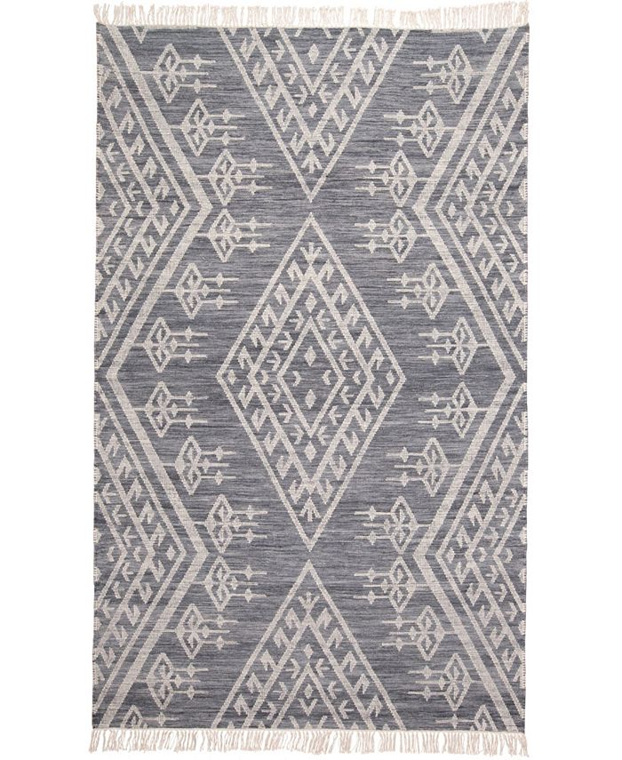 Simply Woven Cara R0795 Navy 2' x 3' Area Rug