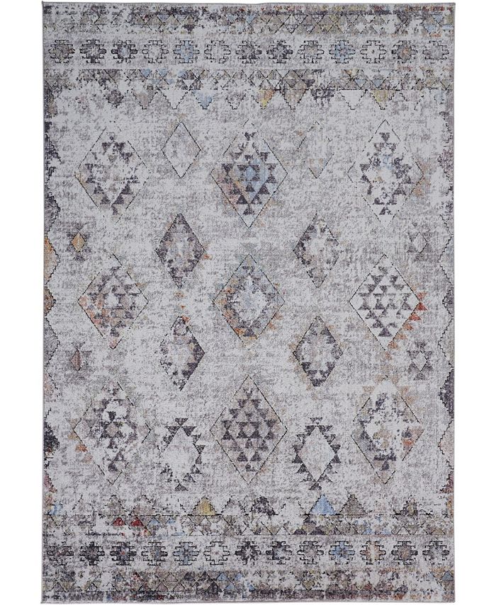 Simply Woven Eloise R3910 Sand 4' x 5'9" Area Rug