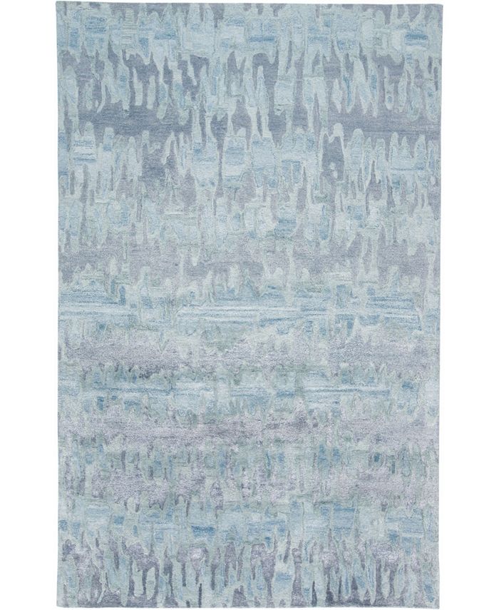 Simply Woven Rosie R8787 Blue 3'6" x 5'6" Area Rug