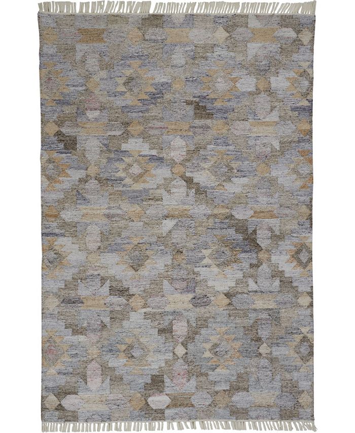 Simply Woven Londyn R0818 Gray 3'6" x 5'6" Area Rug