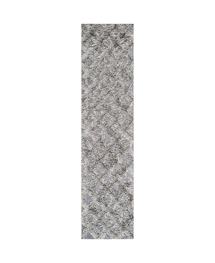 nuLoom Francene BDFR01D Silver 2'5" x 9'6" Runner Rug