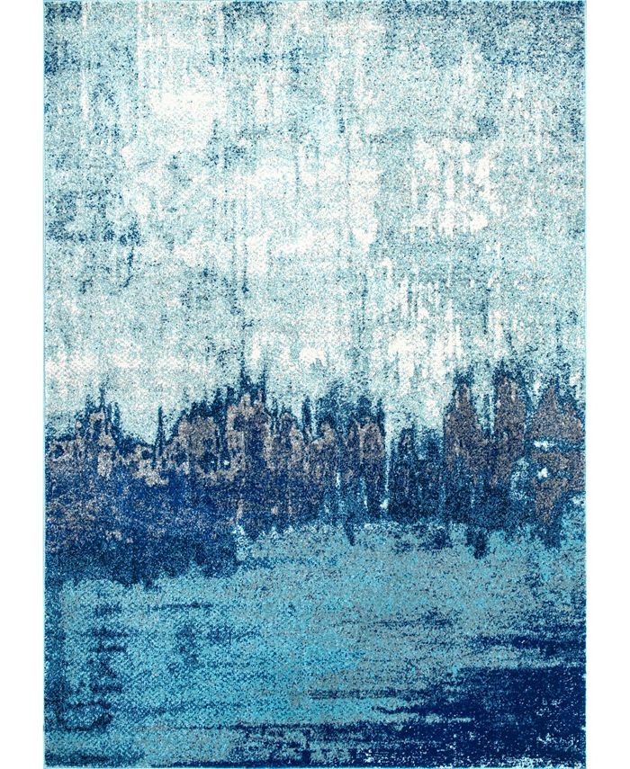 nuLoom Alayna RZBD51A Blue 6'7" x 9' Area Rug