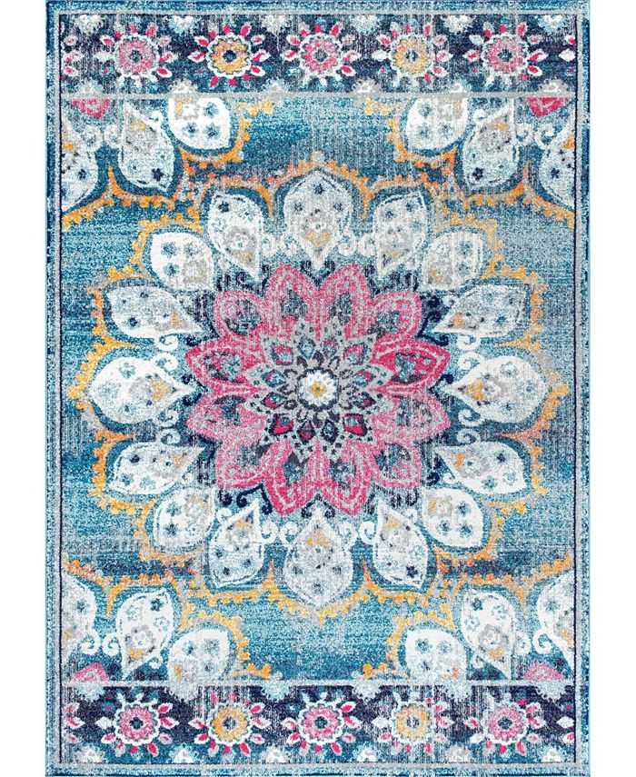 nuLoom Kiyoko RZBD59A Turquoise 3' x 5' Area Rug