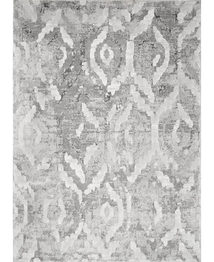 nuLoom Elina Contemporary Abstract Gray 6'7" x 9' Area Rug