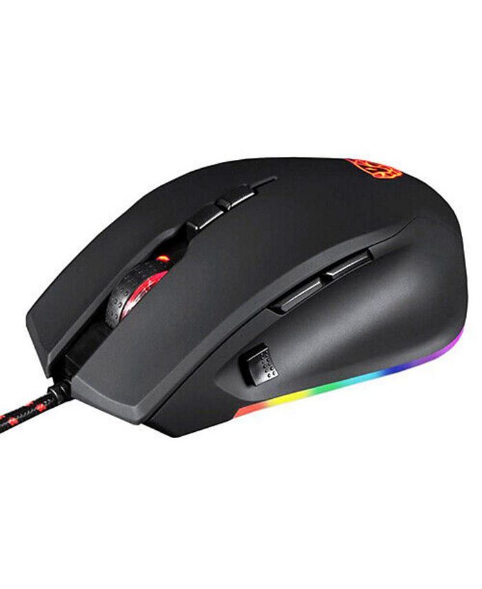 BatteryJack Up to 5000 DPI RGB Spectrum Backlit Ergonomic Wired Gaming Mouse with Programmable Buttons for Windows PC Gamers