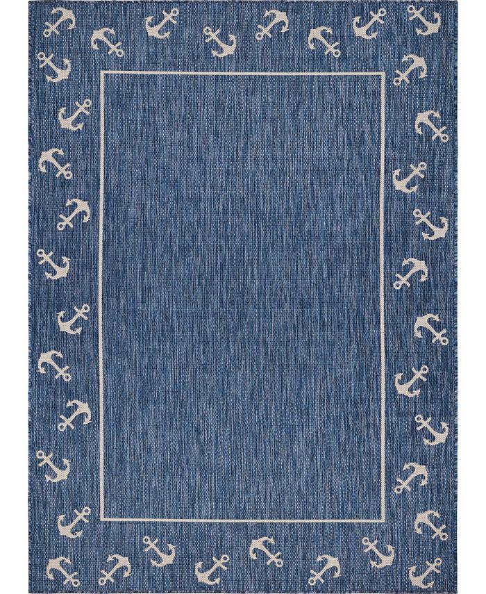 LR Home Shoreline SRL81872 1'10" x 3' Outdoor Area Rug