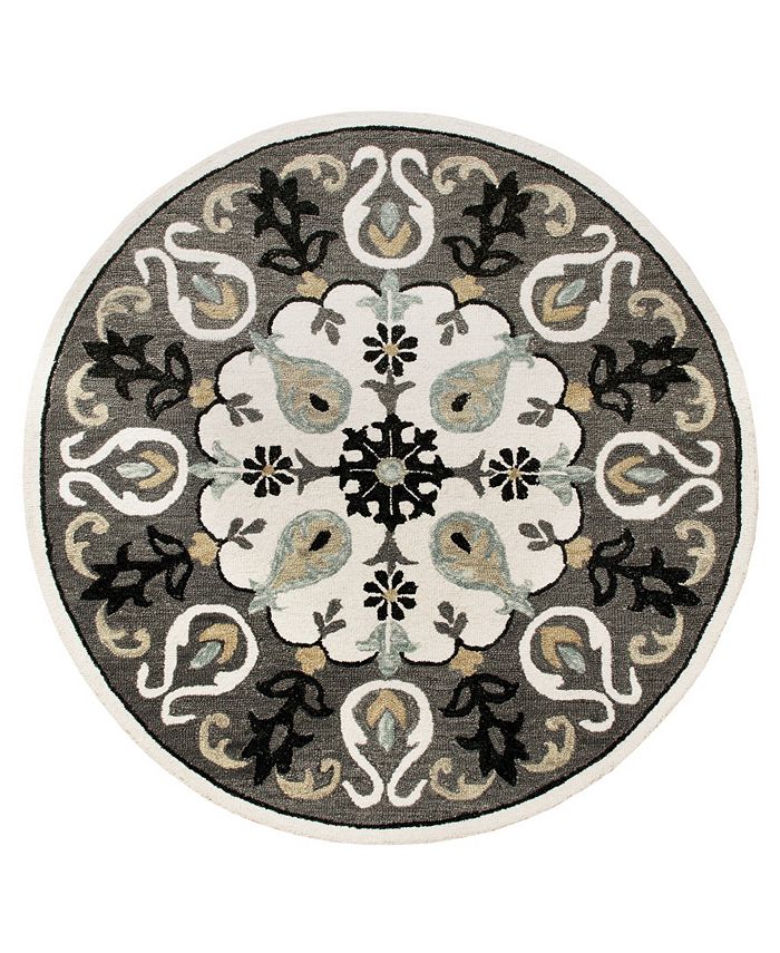 LR Home Valentin VLNTA03566 5' x 5' Round Area Rug