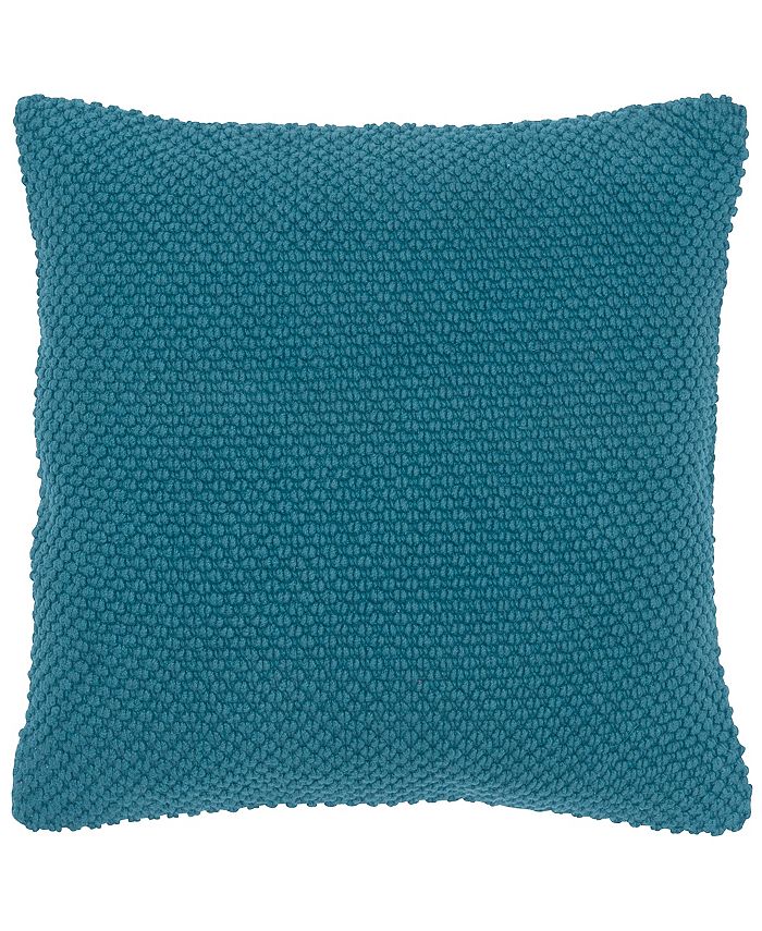 Rizzy Home Boucl Textured Polyester Filled Decorative Pillow, 20" x 20"