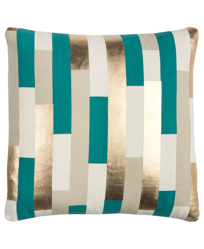 Rizzy Home Rachel Kate Striped Polyester Filled Decorative Pillow, 20" x 20"