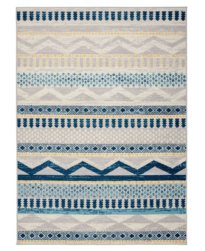 Main Street Rugs Ortho 244 Blue 7'10" x 10' Area Rug