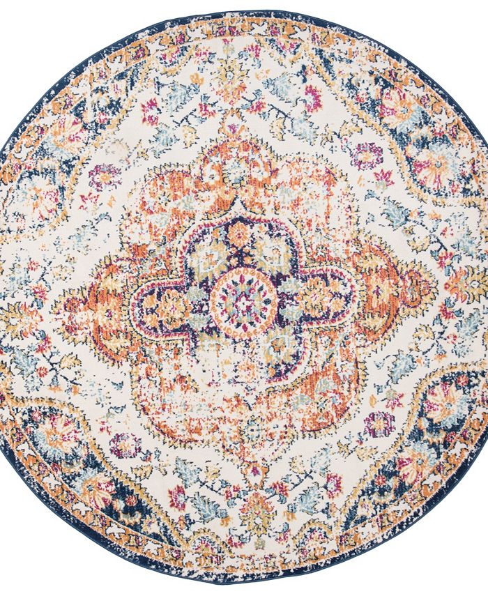 Main Street Rugs Lyon LYN836 6'6" x 6'6" Round Area Rug