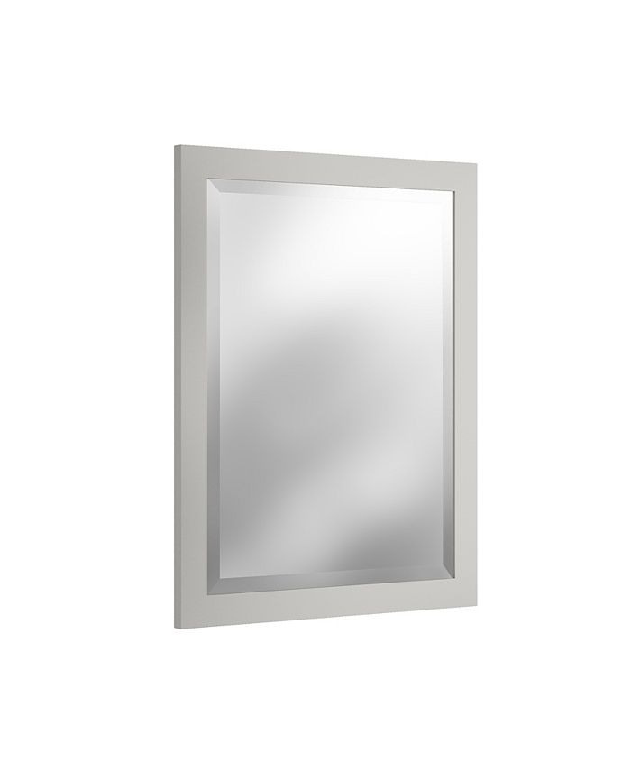 Alaterre Furniture 24" Beveled Bath Vanity Mirror, Gray