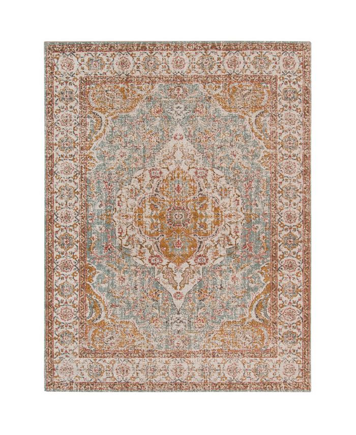 Amer Rugs Eternal ETE-3 Aqua/Ivory 5'7" x 7'6" Area Rug