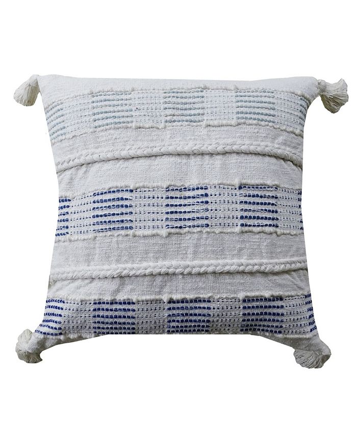 Vibhsa Chicos Home Handloom Woven Decorative Pillow, 22" x 22"