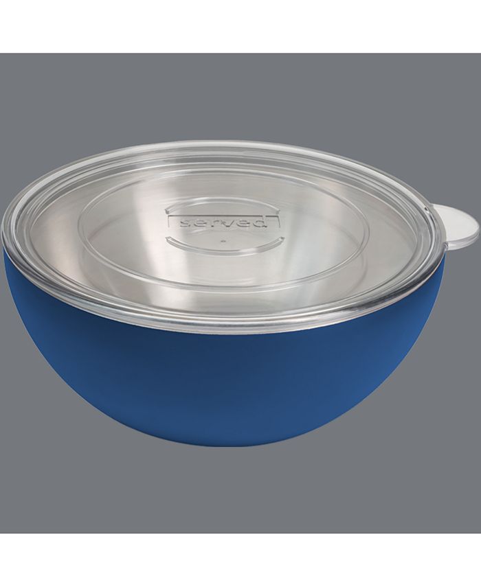 Served Vacuum-Insulated Double-Walled Copper-Lined Stainless Steel Large Serving Bowl, 0.625 Quarts