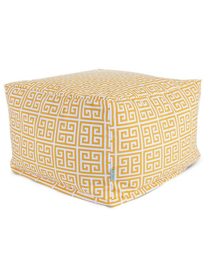 Majestic Home Goods Towers Ottoman Square Pouf 27" x 17"