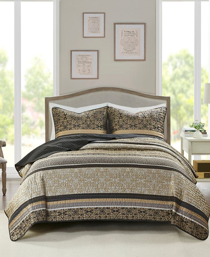 Madison Park Paige Reversible 3-Pc. Quilt Set, Full/Queen