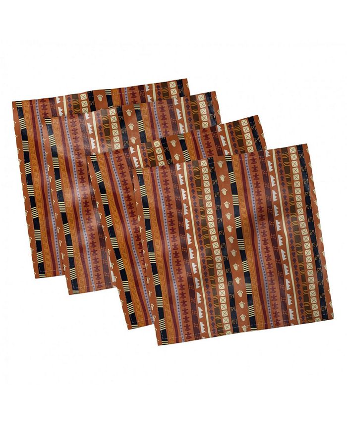 Ambesonne Tribal Set of 4 Napkins, 18" x 18"