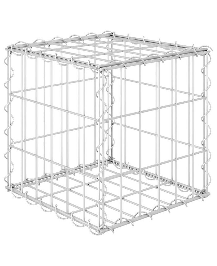 vidaXL Cube Gabion Raised Bed Steel Wire 11.8"x11.8"x11.8"