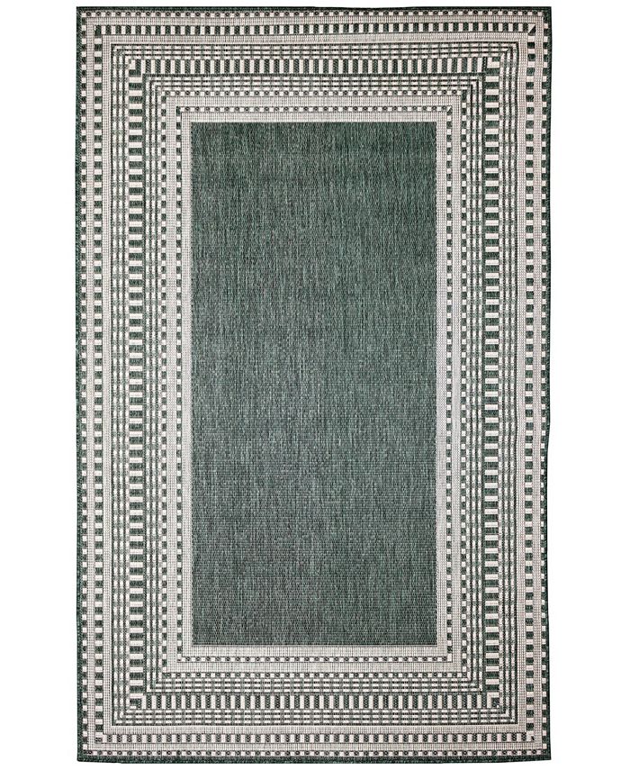 Liora Manne' Malibu Etched Border 8'10" x 11'9" Outdoor Area Rug