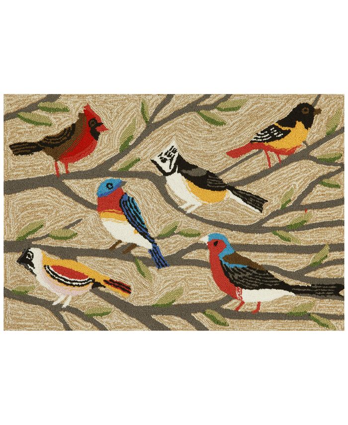 Liora Manne' Liora Manne Front Porch Indoor/Outdoor Birds Multi 2' x 3' Area Rug