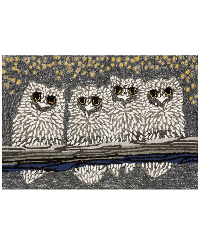 Liora Manne' Liora Manne Front Porch Indoor/Outdoor Owls Night 2' x 3' Area Rug Liora Manne