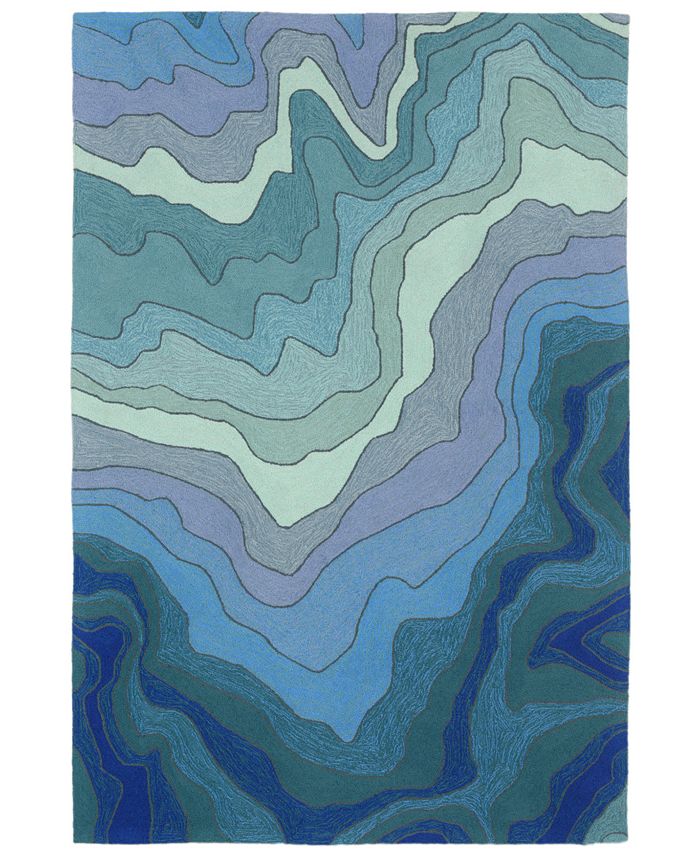 Liora Manne' Ravella 2267 Mykonos Blue 3'6" x 5'6" Indoor/Outdoor Area Rug