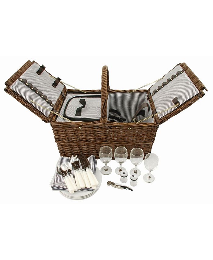 Twine Cape Cod Wicker Picnic Basket