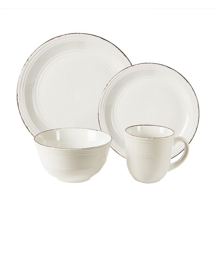 American Atelier Madelyn White 16 Pc Dinnerware Set