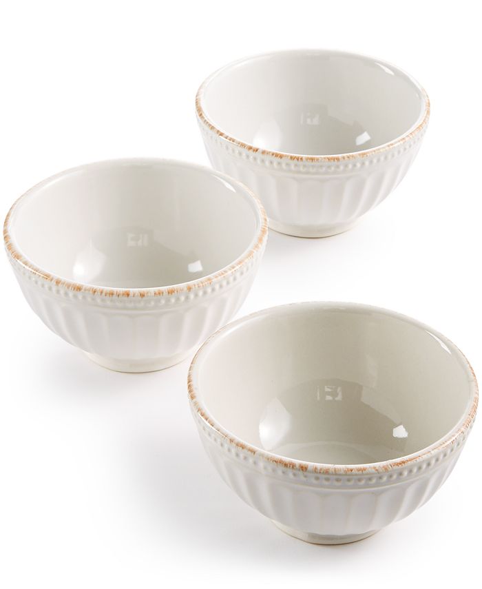 Lenox French Perle Groove Collection Stoneware 3-Pc. Mini Bowls Set