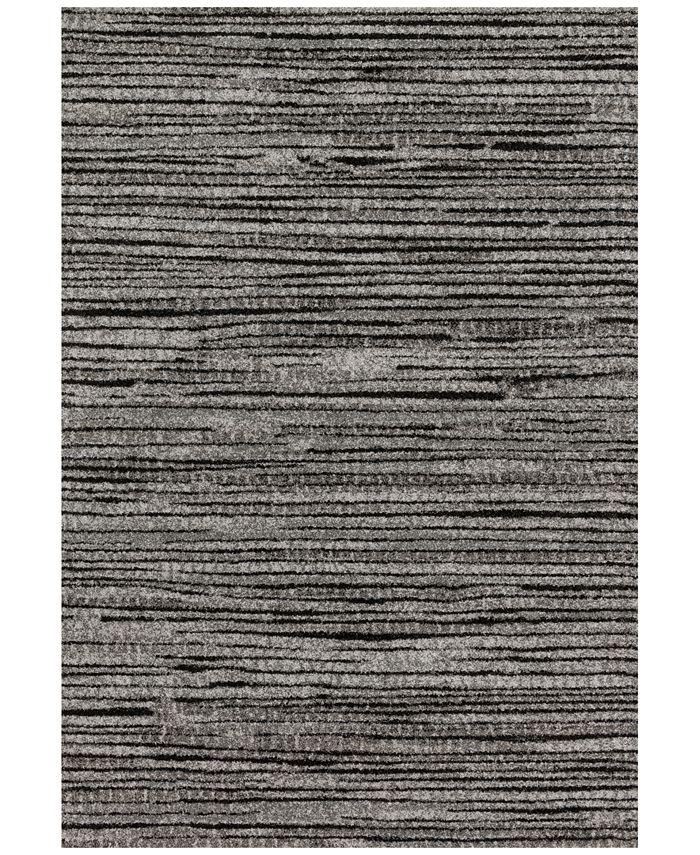 Loloi Emory EB-02 Gray/Black 2'5" x 7'7" Runner Area Rug