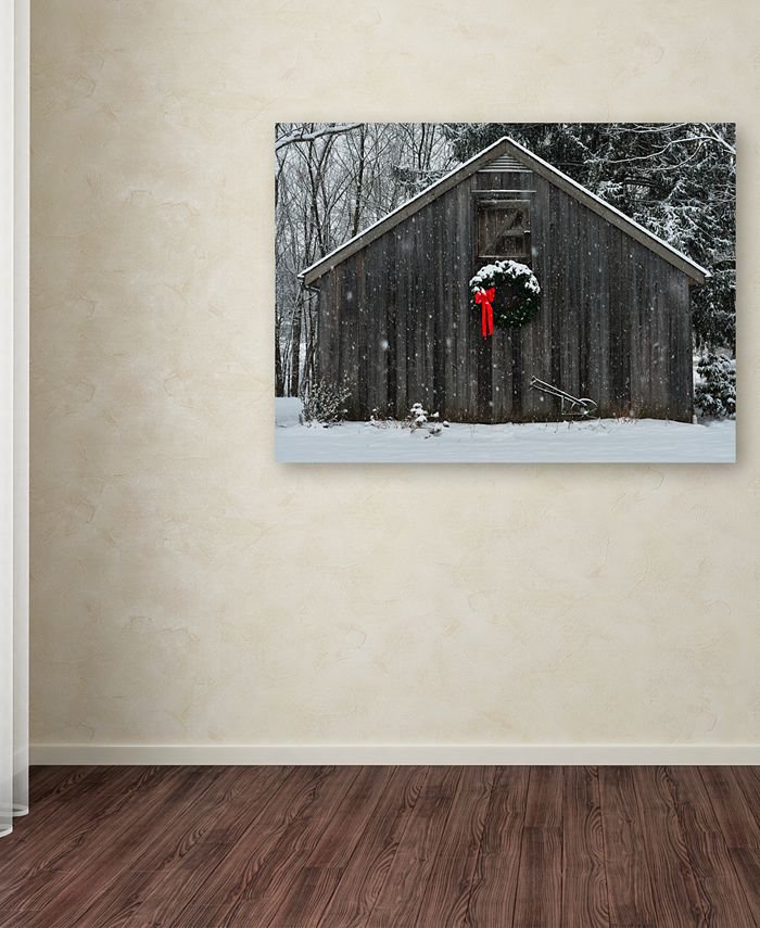 Trademark Global Kurt Shaffer 'Christmas Barn in the Snow' Canvas Art - 35