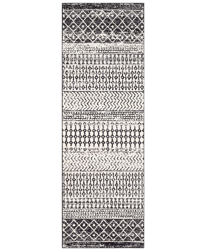 Surya Elaziz ELZ-2307 Black 2'7" x 7'6" Runner Area Rug