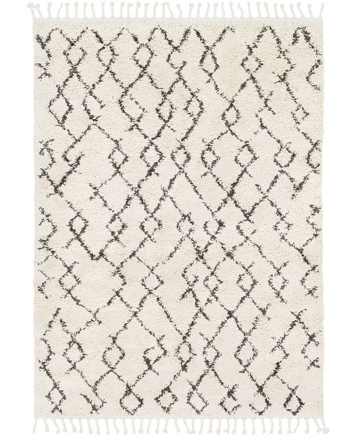 Surya Berber Shag BBE-2301 Charcoal 2' x 2'11" Area Rug