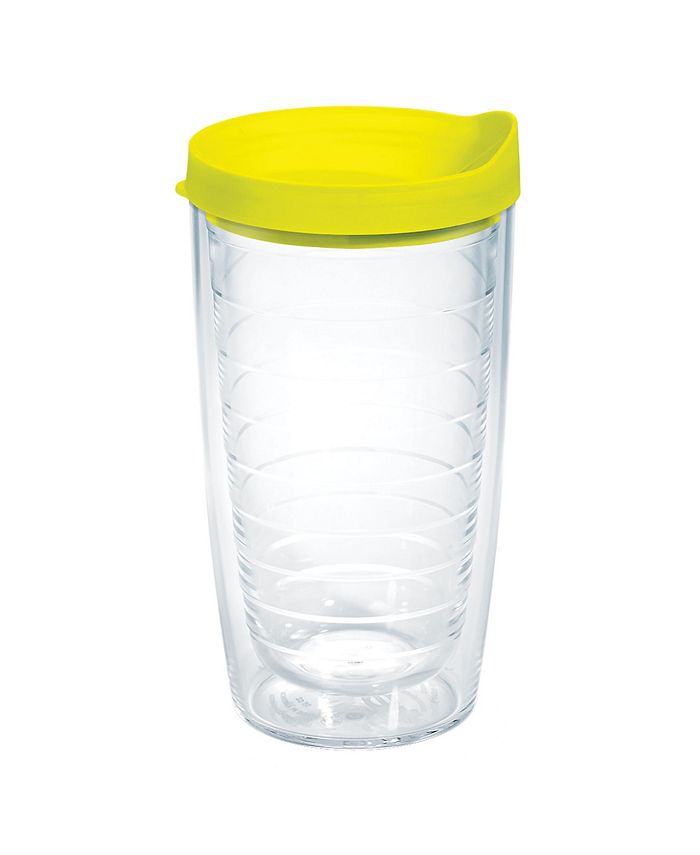 Tervis Tumbler Tervis Clear & Colorful Lidded Made in USA Double Walled  Insulated Tumbler Travel Cup Keeps Drinks Cold & Hot, 16oz, Neon Yellow Lid