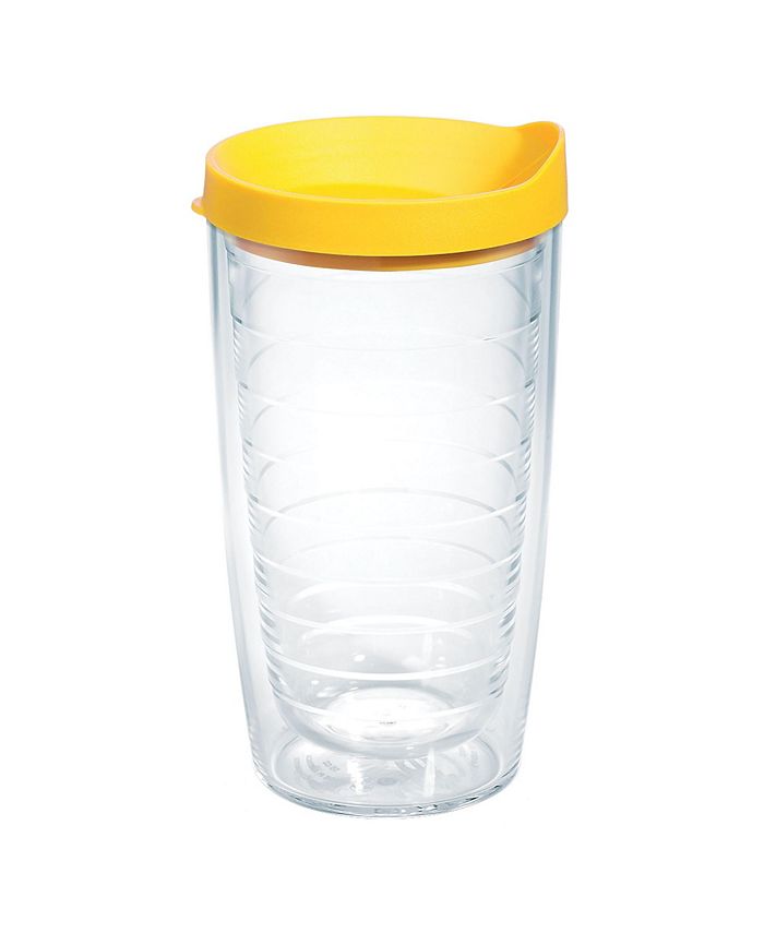 Tervis Tumbler Tervis Clear & Colorful Lidded Made in USA Double Walled  Insulated Tumbler Travel Cup Keeps Drinks Cold & Hot, 16oz, Yellow Lid