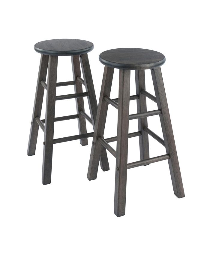 Offex Home Decorative Element Counter Stools, 2-Pc Set, Oyster Gray