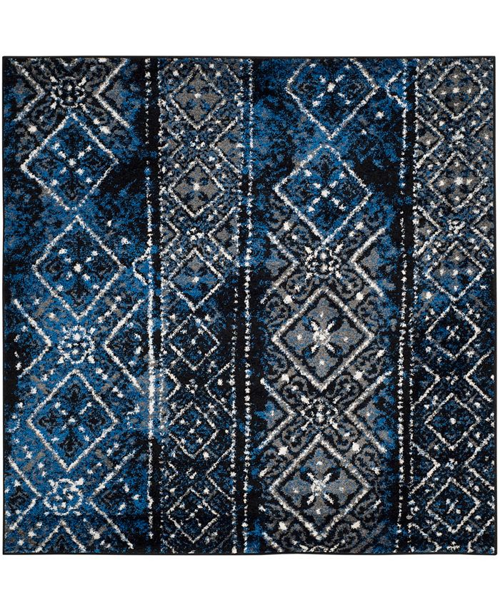 Safavieh Adirondack Silver and Black 6' x 6' Square Area Rug