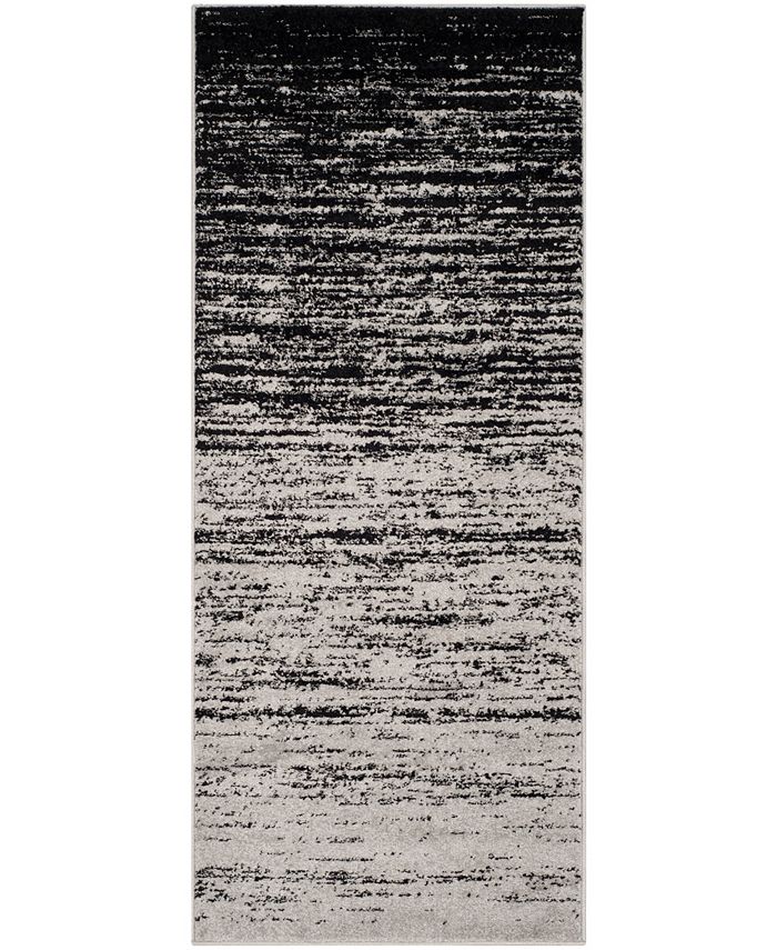 Safavieh Adirondack Silver and Black 2'6" x 10' Runner Area Rug