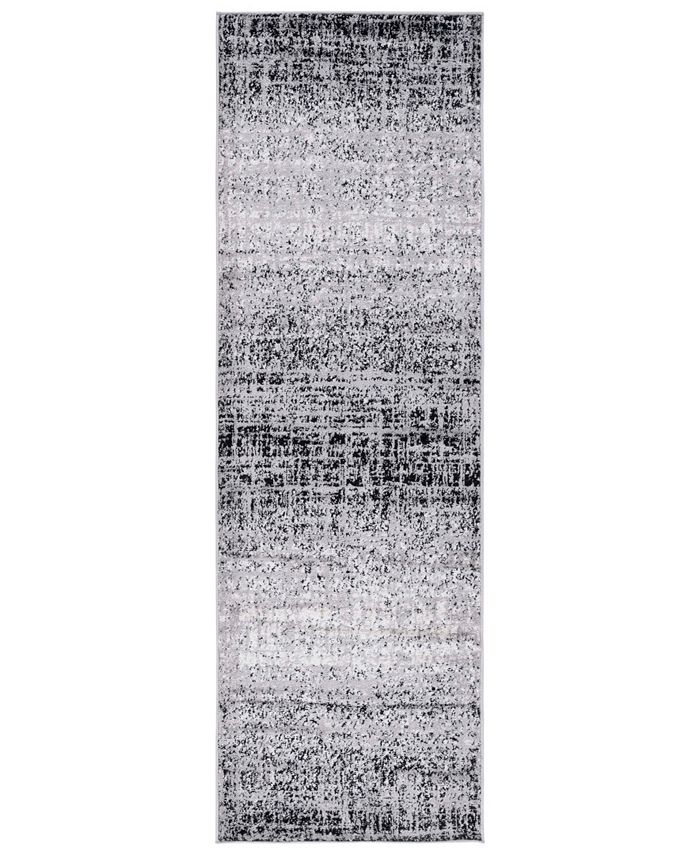 Safavieh Adirondack Silver and Black 2'6" x 12' Runner Area Rug