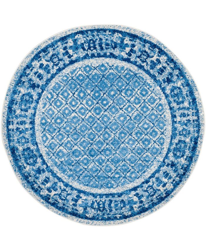 Safavieh Adirondack Silver and Blue 6' x 6' Round Area Rug