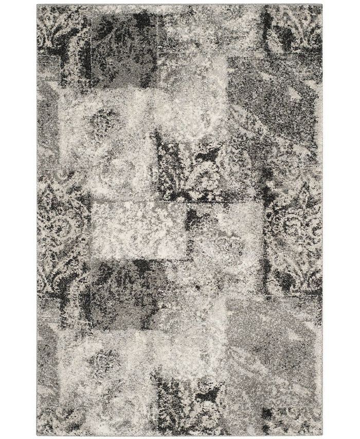 Safavieh Retro Cream and Gray 4' x 6' Area Rug