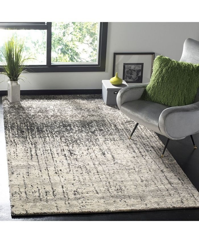 Safavieh Retro Black and Light Gray 11' x 15' Area Rug