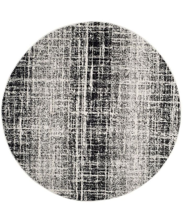 Safavieh Adirondack Ivory and Black 6' x 6' Round Area Rug