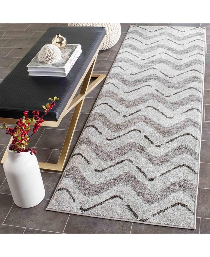 Safavieh Adirondack Silver and Charcoal 2'6" x 12' Runner Area Rug