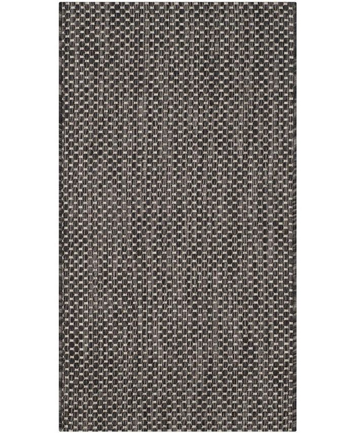 Safavieh Courtyard Black and Beige 2' x 3'7" Sisal Weave Outdoor Area Rug