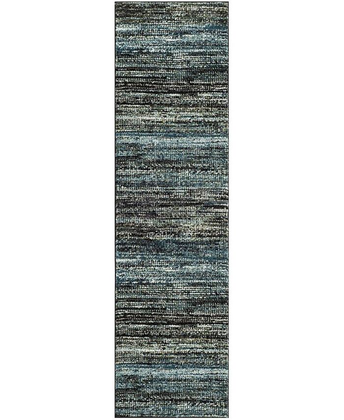 Safavieh Porcello Charcoal and Blue 2'3" x 8' Runner Area Rug